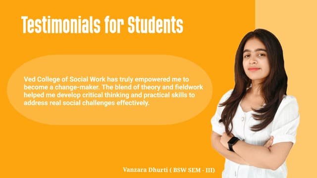 Ved College Student testimonial