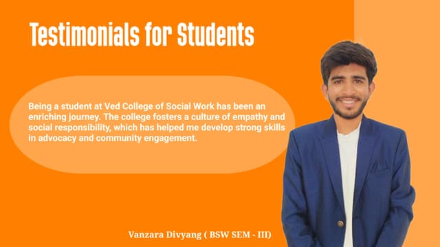 Ved College Student testimonial